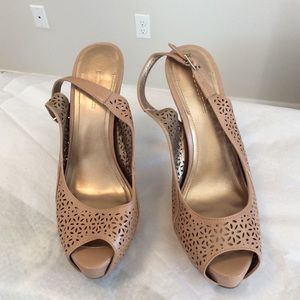 BCBG tan heels